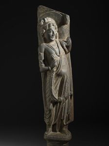 A Divine Garland Bearer (image 1 of 3), 2nd century. Creator: Unknown
