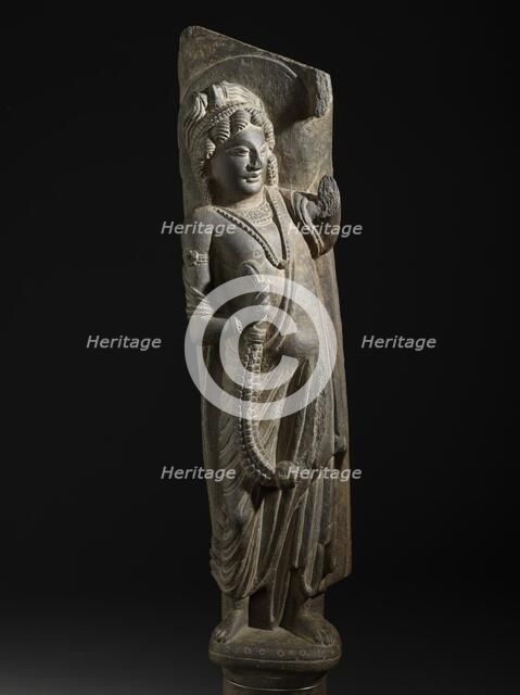 A Divine Garland Bearer (image 1 of 3), 2nd century. Creator: Unknown.