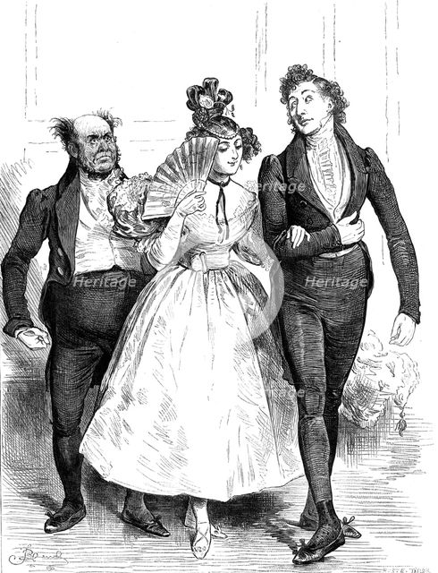 A Domestic Drama - Act II. - The Victory (of Worth over Wealth) drawn By F. Barnard, 1880. Creator: R&E Taylor.