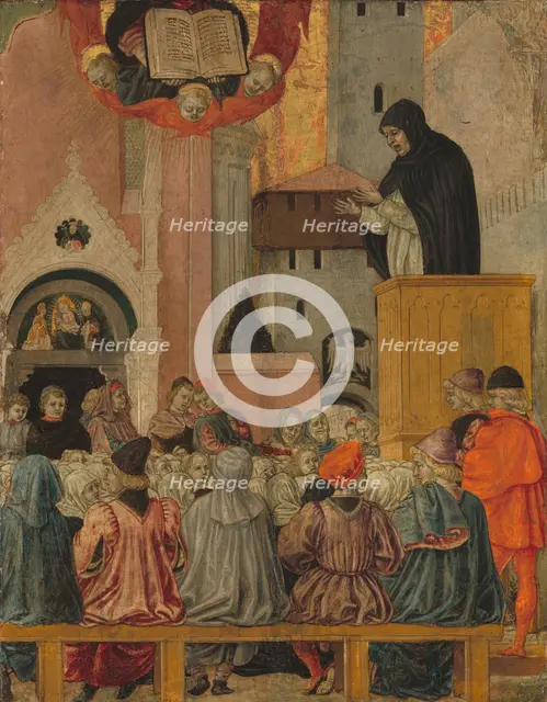 A Dominican Preaching, c. 1470. Creator: Agnolo degli Erri.