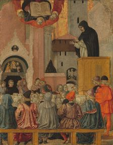 A Dominican Preaching, c. 1470. Creator: Agnolo degli Erri
