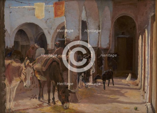 A Donkey House in Tunis, 1882. Creator: Theodor Esbern Philipsen.