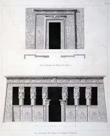 A Doorway and Gantry at the Temple of Tentyris, 19th century. Artist: Vivant Denon