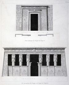A Doorway and Gantry at the Temple of Tentyris, 19th century. Artist: Vivant Denon