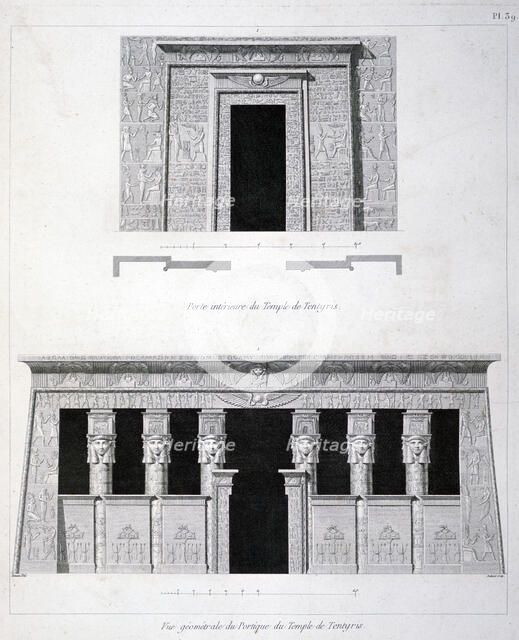 A Doorway and Gantry at the Temple of Tentyris, 19th century. Artist: Vivant Denon