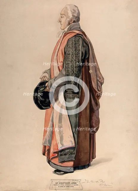 A doctor of physic of Oxford in his ceremonial robes, Oxford, c1820s. Creator: Unknown.