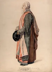 A doctor of physic of Oxford in his ceremonial robes, Oxford, c1820s. Creator: Unknown