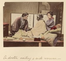 A doctor visiting a sick woman, about 1873-1883. Creator: Shinichi Suzuki I