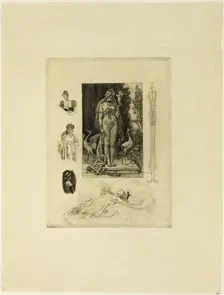 A Document on the Impotence of Love, 1894. Creator: Félicien Rops