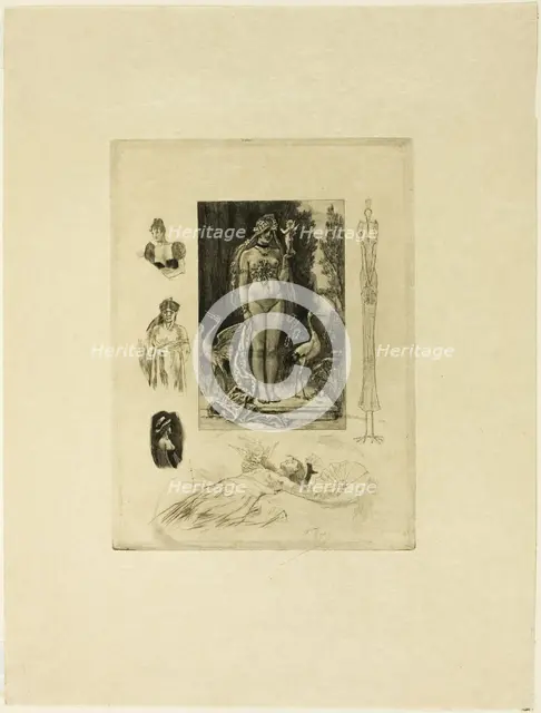 A Document on the Impotence of Love, 1894. Creator: Félicien Rops.