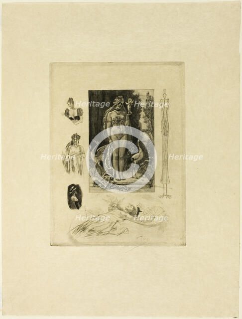 A Document on the Impotence of Love, 1894. Creator: Félicien Rops.