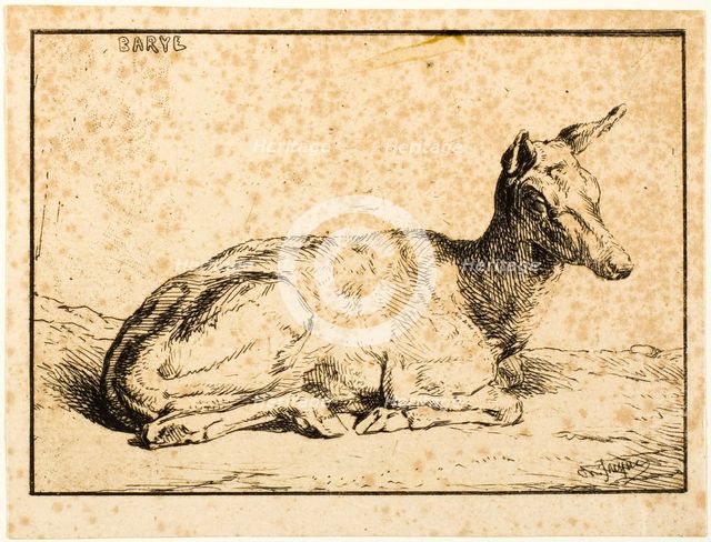 A Doe, 1846. Creator: Charles Emile Jacque.