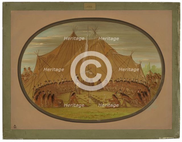 A Dog Feast - Sioux, 1861/1869. Creator: George Catlin.