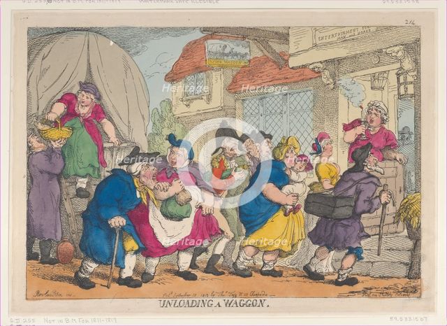 A Doleful Disaster, or Miss Fubby Fatarmin's Wig Caught Fire, September 12, ..., September 12, 1813. Creator: Thomas Rowlandson.