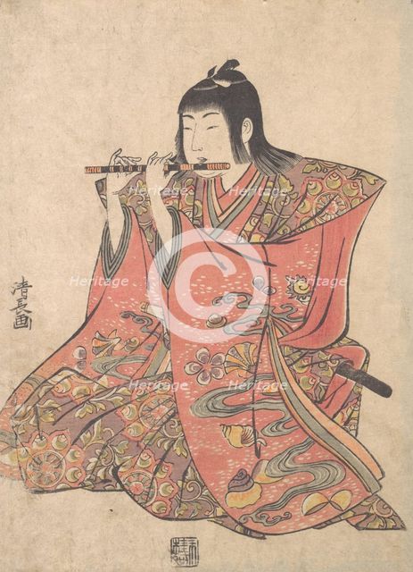 A Doll Representing a Boy Playing a Flute, ca. 1780. Creator: Torii Kiyonaga.