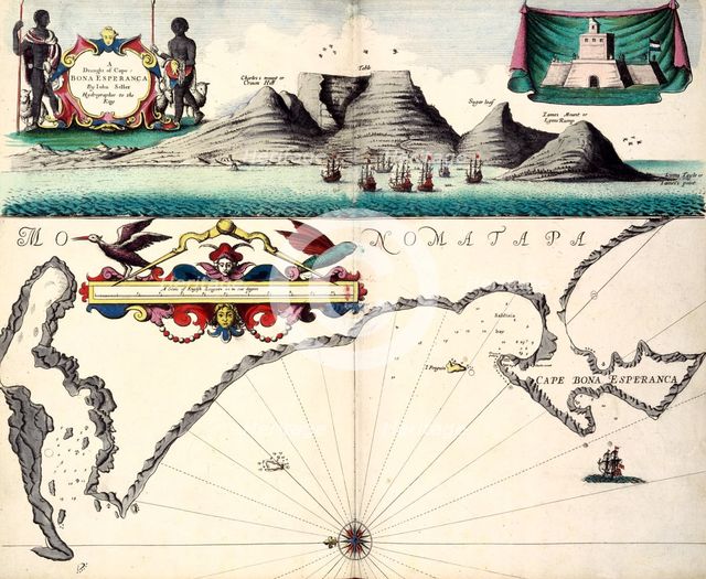 A Draught of Cape Bona Esperanca by Iohn Seller Hydrographer to the King, c1700. Creator: John Seller.