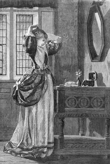 A drawing by A. C. Luxmore,...Exhibition of Water-Colour Drawings at the Dudley Gallery, 1869. Creator: W Thomas
