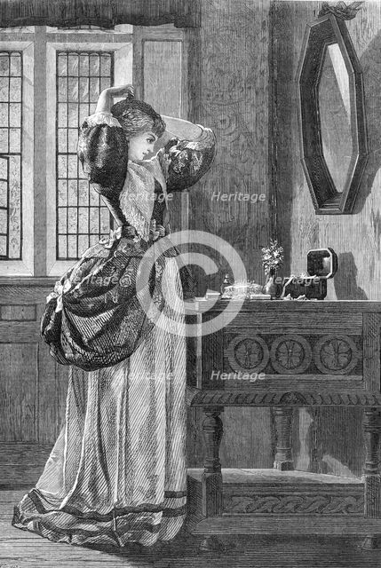 A drawing by A. C. Luxmore,...Exhibition of Water-Colour Drawings at the Dudley Gallery, 1869. Creator: W Thomas.