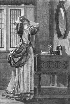 A drawing by A. C. Luxmore,...Exhibition of Water-Colour Drawings at the Dudley Gallery, 1869. Creator: W Thomas