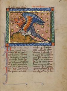 A Dragon; Bestiary, about 1270. Creator: Unknown
