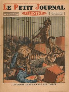 A drama in the tiger cage, 1931. Creator: Unknown