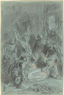 A Dramatic Scene with a Fainting Woman. Creator: Gustave Doré