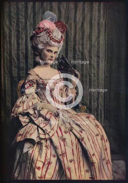 'A dress of charming proportion in beautiful French brocade. Period 1775-85', c1913. Artist: Unknown.