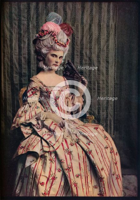'A dress of charming proportion in beautiful French brocade. Period 1775-85', c1913. Artist: Unknown.