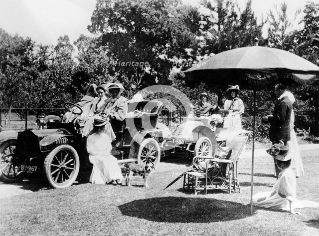 A driving party, (early 1900s?). Artist: Unknown