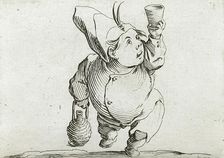 A Drinker Seen from the Front, 1616. Creator: Jacques Callot