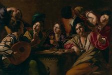 A Drinking and Musical Party, about 1615-1620. Creator: Bartolomeo Manfredi