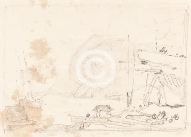 A Dry Dock, first half 19th century. Creator: John Sell Cotman.