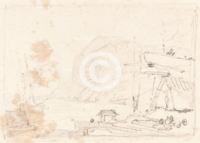 A Dry Dock, first half 19th century. Creator: John Sell Cotman.