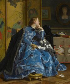 A Duchess (The Blue Dress), c1866. Creator: Alfred Stevens