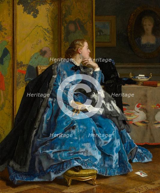 A Duchess (The Blue Dress), c1866. Creator: Alfred Stevens.