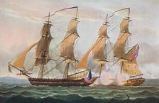 A Duel Between Brigs c1817. Artist: Thomas Whitcombe