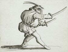 A Duellist with a Sword and a Dagger, 1616. Creator: Jacques Callot