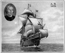 A duplicate of one of Christopher Columbus sailing ships, 1922
