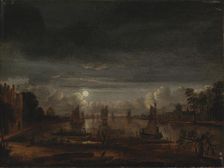 A Dutch Townscape. Creator: Aert van der Neer