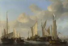 A Dutch Yacht saluting, 1661. Artist: Velde, Willem van de, the Younger (1633-1707)