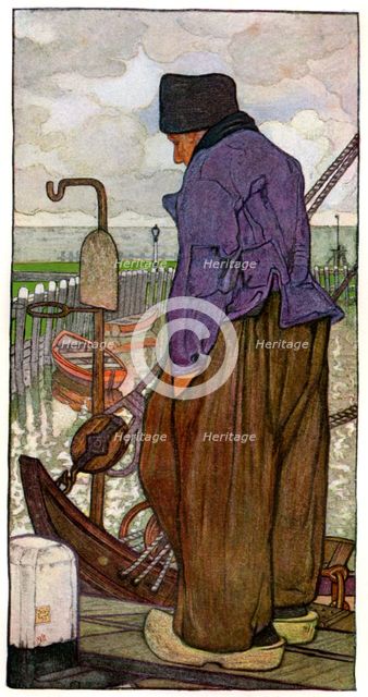 A Dutch boatman, 1898.Artist: Nico Jungmann