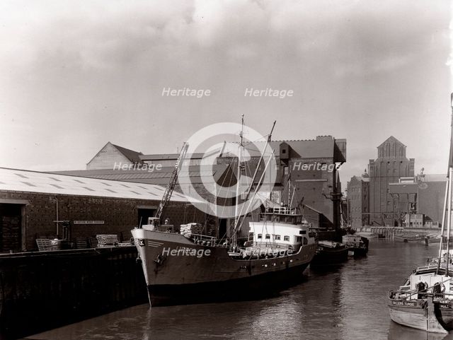 A Dutch coaster at Hull docks, Yorkshire, 1966. Artist: Unknown