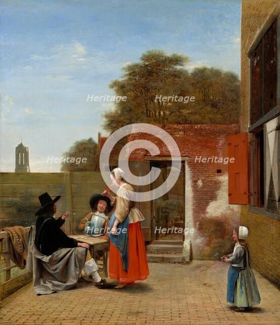 A Dutch Courtyard, 1658/1660. Creator: Pieter de Hooch.