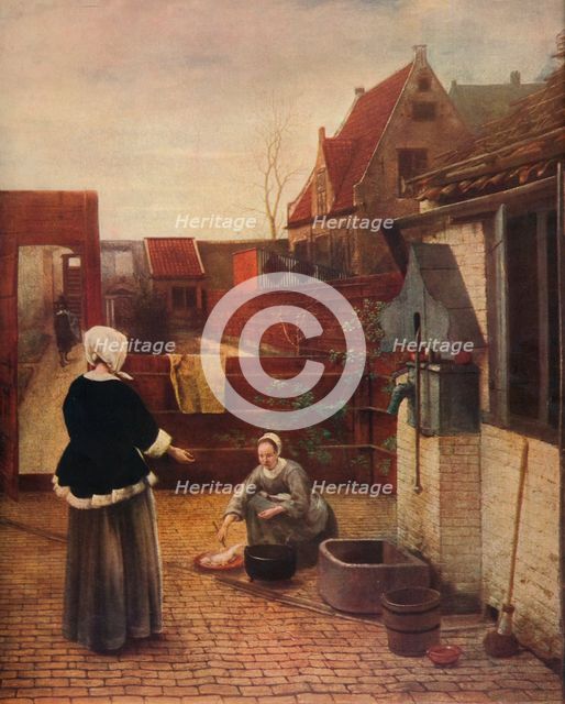'A Dutch Courtyard', c1658, (1911). Artist: Pieter de Hooch.