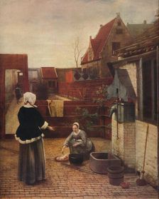 A Dutch Courtyard c1658, (1911). Artist: Pieter de Hooch