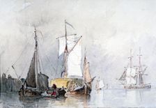 A Dutch Hay Barge 1870. Artist: Edmund Thornton Crawford