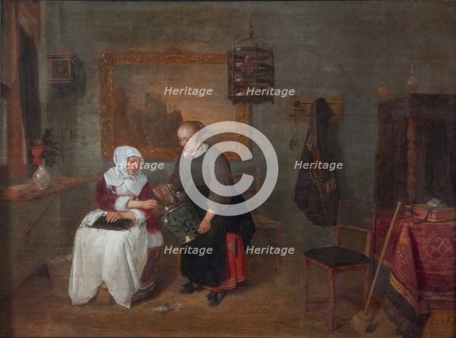 'A Dutch interior', 1640-1658. Creator: Gerritsz Quiringh van Brekelenkam.