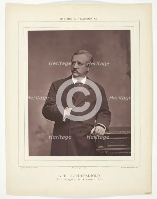 A. E. Nordenskiold (Swedish geologist and mineralogist, born Finland, 1832-1901), c. 1880. Creators: Benque, Benque and Klary.