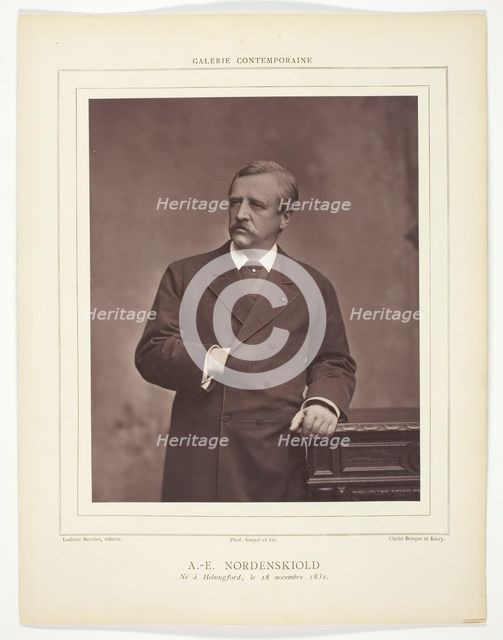 A. E. Nordenskiold (Swedish geologist and mineralogist, born Finland, 1832-1901), c. 1880. Creators: Benque, Benque and Klary.