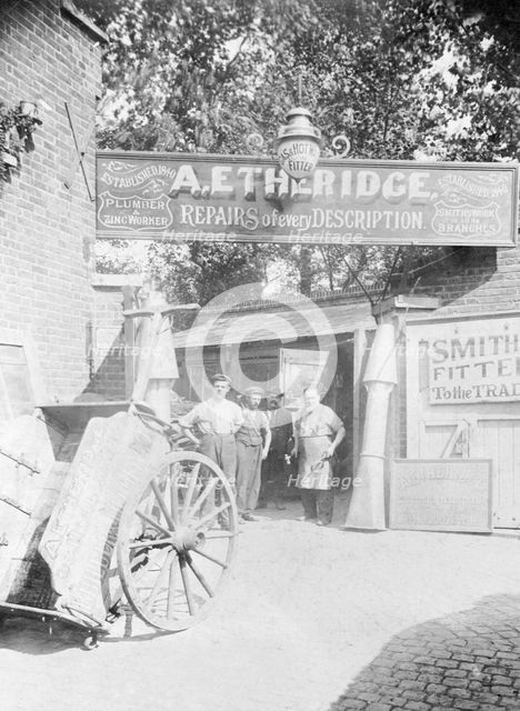 A Etheridge, a decorator's yard, Holloway Road, Islington, London, (1900s?). Creator: Unknown.
